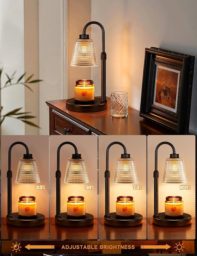 Innqoo Candle Warmer Lamp with Timer, Dimmable Candle Warmer
